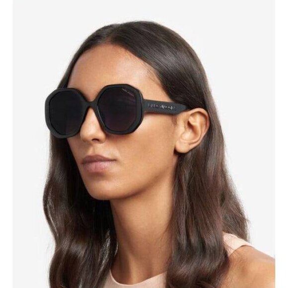 Marc Jacobs MARC 659/S 0KB7 HA Sunglasses Grey Geometric Frame, Brown Lenses - Picture 3 of 10